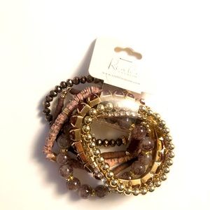 Burgundy Stretch Bracelet Set